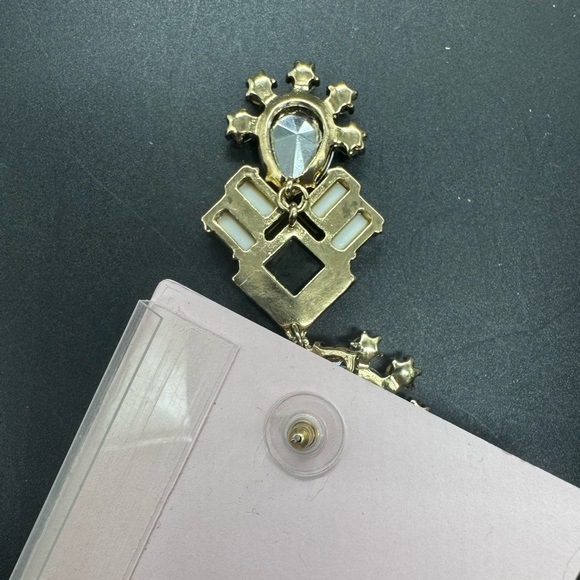 Luxe Rachel Parcell Crystal Drop Statement Earrings - Picture 11 of 11